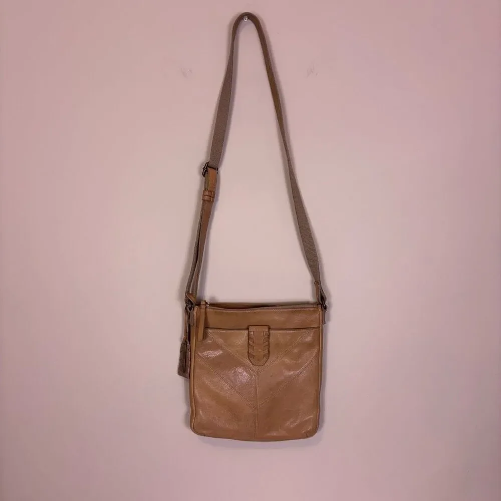 Lucky Brand Tan Leather Crossbody Purse